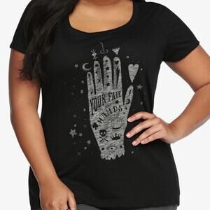 Torrid Slub Knit Graphic Tee ‘Your Fate Is In Your Hands’ Size 0X